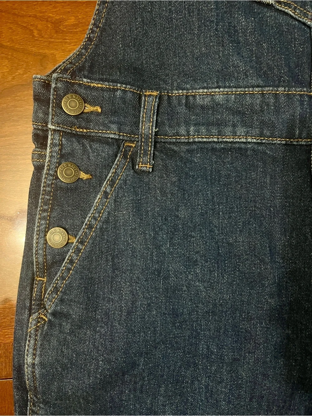 Old Navy Women's Petite 8P Casual Denim Overall Jumpsuit Solid Streetwear Bibs